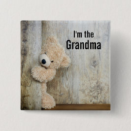 おばあちゃんかわいいクマ詰まったの写真 缶バッジ