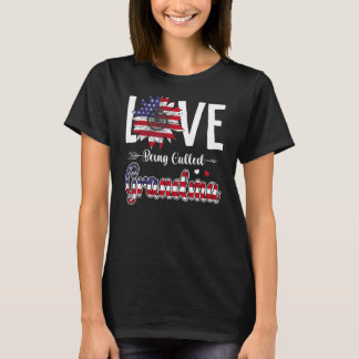 おばあちゃんかわいいヒマワリのアメリカ人と呼ばれる愛 Tシャツ