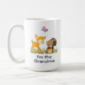 おばあちゃんかわいい森動物 コーヒーマグカップ (左)