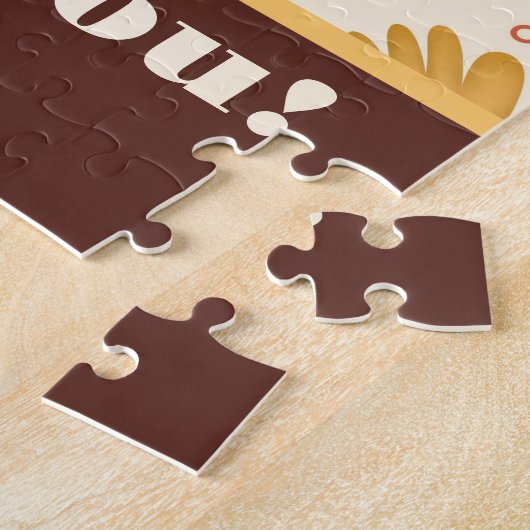 おばあちゃんかわいらしフォト春デイジーフラワーカスタムズ ジグソーパズル (側面)