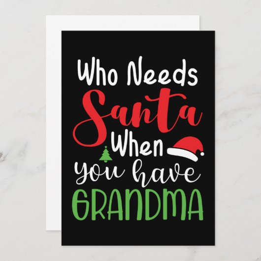 おばあちゃんがいたらサンタが必要? セーブザデート (正面/裏面)
