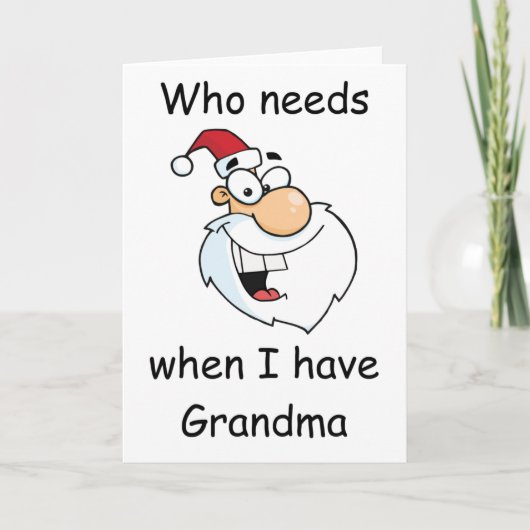 おばあちゃんがいるときにサンタが必要なのは シーズンカード (正面)