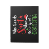 おばあちゃんがいるときにサンタが必要な人 ノートパッド (回転)