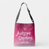 おばあちゃんがこんな素晴らし顔をしていグラデーションる クロスボディバッグ (裏面)