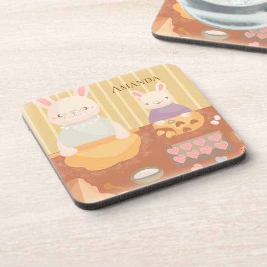 おばあちゃんがクッキーを焼く コースター (左側)