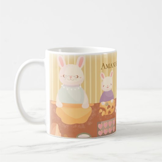 おばあちゃんがクッキーを焼く コーヒーマグカップ (左)