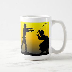 おばあちゃんがゾンビと戦う コーヒーマグカップ