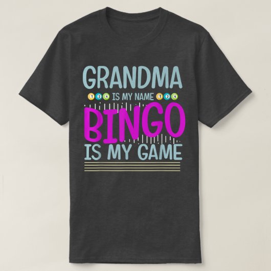 おばあちゃんがナメビンゴは私のゲームfunnymom binggamegである tシャツ (デザイン正面)