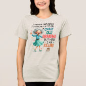 おばあちゃんが元気すぎ  トライブレンドＴシャツ (正面)