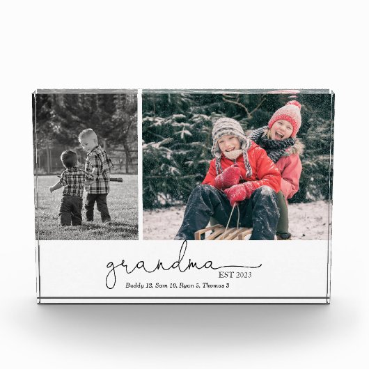 おばあちゃんが台本を作って写真上のプレゼントを2つ フォトブロック (正面)