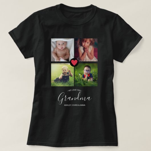 おばあちゃんが大好きなユニークナナギジの写真 Tシャツ (デザイン正面)