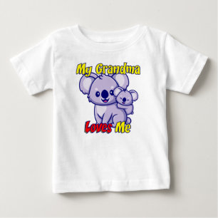 おばあちゃんが大好きコアラベビーTシャツ ベビーTシャツ