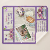 おばあちゃんが大好き写真フローラ |ウッド文字 シェルパブランケット (正面(横))