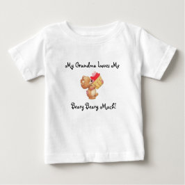おばあちゃんが大好き幼児用ベビーシャツ ベビーTシャツ