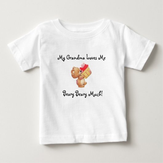 おばあちゃんが大好き幼児用ベビーシャツ ベビーTシャツ (正面)