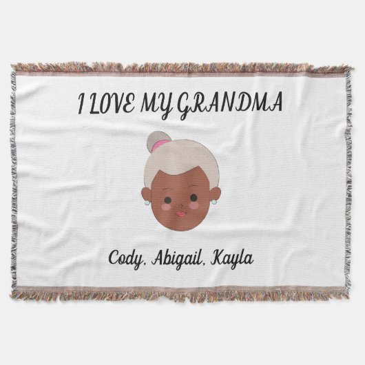 「おばあちゃんが大好き」おじいちゃんから毛布を投げる。 スローブランケット (正面)