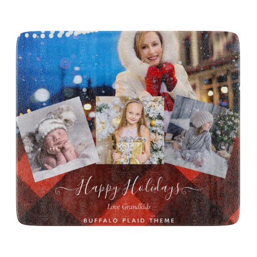 おばあちゃんが大好き – フォトコラージュおばあちゃんプレゼント カッティングボード (正面)