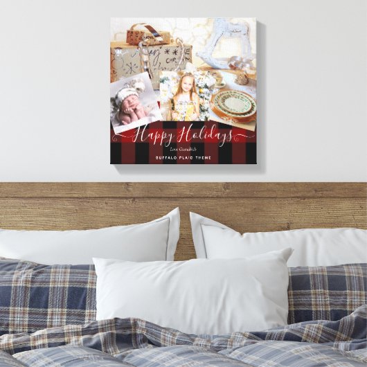 おばあちゃんが大好き – フォトコラージュおばあちゃんプレゼント キャンバスプリント (インサイチュ (寝室))