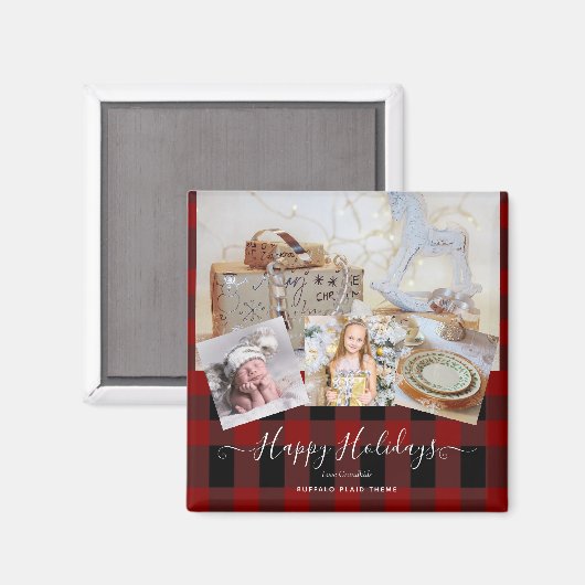 おばあちゃんが大好き – フォトコラージュおばあちゃんプレゼント マグネット (正面/裏面)