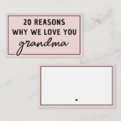 おばあちゃんが好きな理由 かわいい ノートカード (正面/裏面)