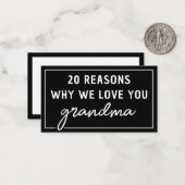 おばあちゃんが好きな理由 かわいい ノートカード (正面/裏面インサイチュ)