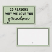 おばあちゃんが好きな理由 かわいい ノートカード (正面/裏面)