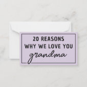 おばあちゃんが好きな理由 ノートカード (正面)