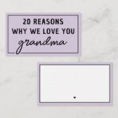 おばあちゃんが好きな理由 ノートカード (正面/裏面)
