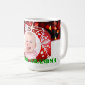 「おばあちゃんが好き」カスタムクリスマスマグ コーヒーマグカップ (正面右)