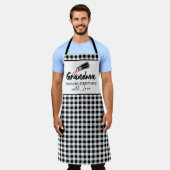 おばあちゃんが季節を愛で彩る エプロン (着用した状態)