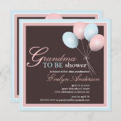 おばあちゃんが孫の赤ちゃんシャワーを始める 招待状 (正面/裏面)
