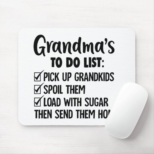 おばあちゃんが孫を拾って甘くするんだ マウスパッド (マウス)