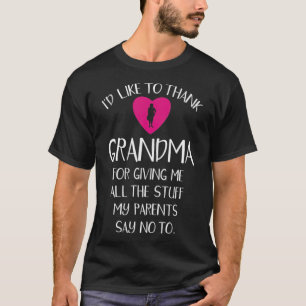 おばあちゃんが孫を甘やかす 面白い かわいい 女性 ペネロペ Tシャツ