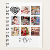 おばあちゃんが家族の木の写真コラージュの贈り物が好き プランナー手帳 (正面)