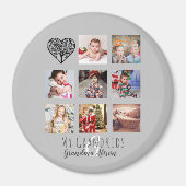 おばあちゃんが家族の木の写真コラージュの贈り物が好き マグネット (正面)