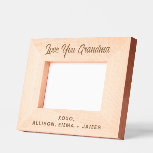 おばあちゃんが愛する写真 レーザー彫刻フレーム (左)