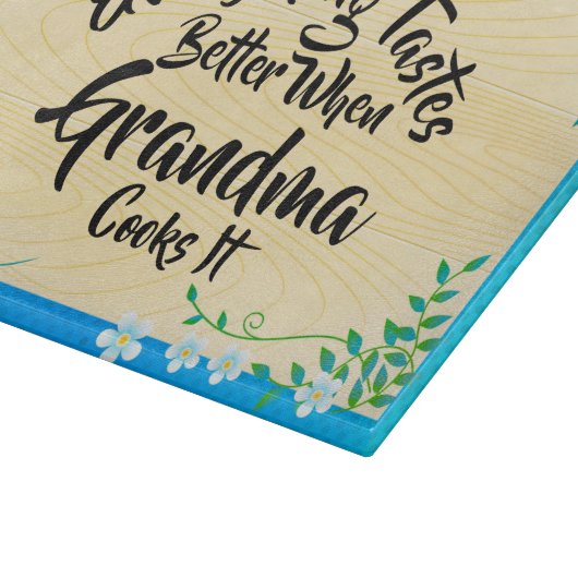 おばあちゃんが文字を変えておいしさ カッティングボード (角)