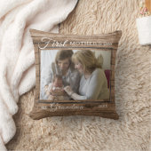 おばあちゃんが森を描く最初の母素朴の日   クッション (ブランケット)