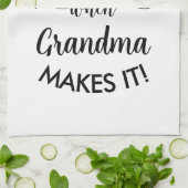 おばあちゃんが母を作ると味が良くなる キッチンタオル (折り畳み)