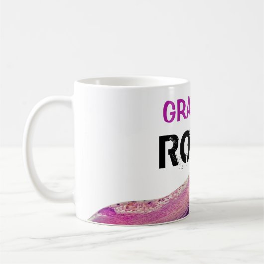 *~*おばあちゃんが石を石にする コーヒーマグカップ (左)