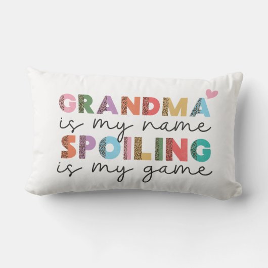 おばあちゃんが私の名前を台無しにするは私のゲーム ランバークッション (裏面)