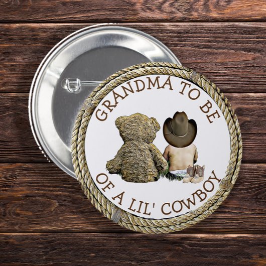 おばあちゃんがLil Cowboyボタンになる 缶バッジ