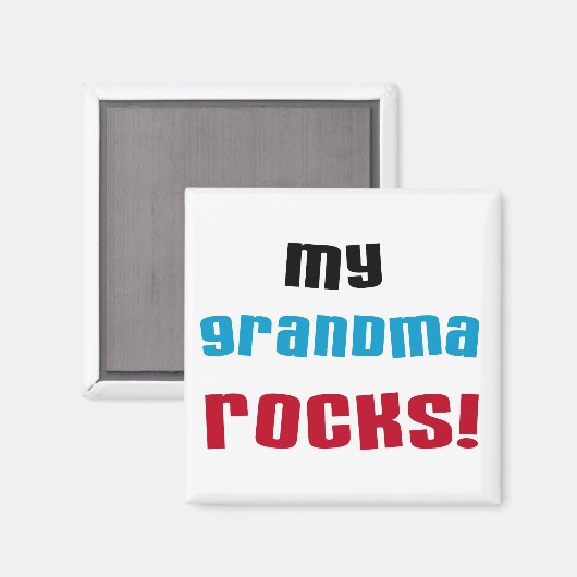 おばあちゃんがTシャツとギフトを食べる マグネット (正面/裏面)