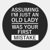 おばあちゃんだけだと思ったら初めてのミスタ ラウンドシール (正面)