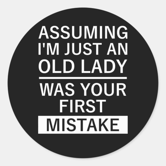 おばあちゃんだけだと思ったら初めてのミスタ ラウンドシール (正面)