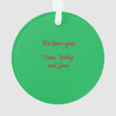 おばあちゃんとおじいちゃんありがとう オーナメント (裏面)