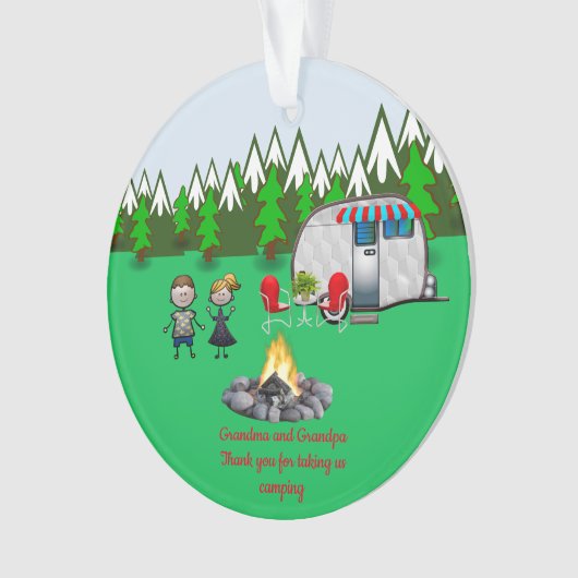 おばあちゃんとおじいちゃんありがとう オーナメント (正面)