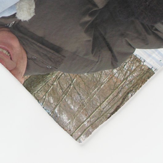 おばあちゃんとおじいちゃんがあなたを愛するフォトコラージュ フリースブランケット (角)