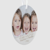おばあちゃんとおじいちゃんのクリスマス写真の記念品 オーナメント (正面)