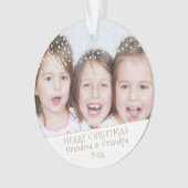 おばあちゃんとおじいちゃんのクリスマス写真記念 オーナメント (正面)